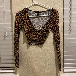 Cheetah print crop top